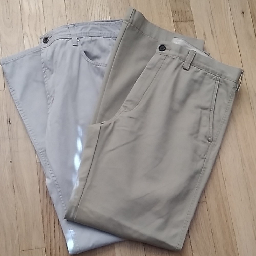 Classic Tan and Gray Men's Pants